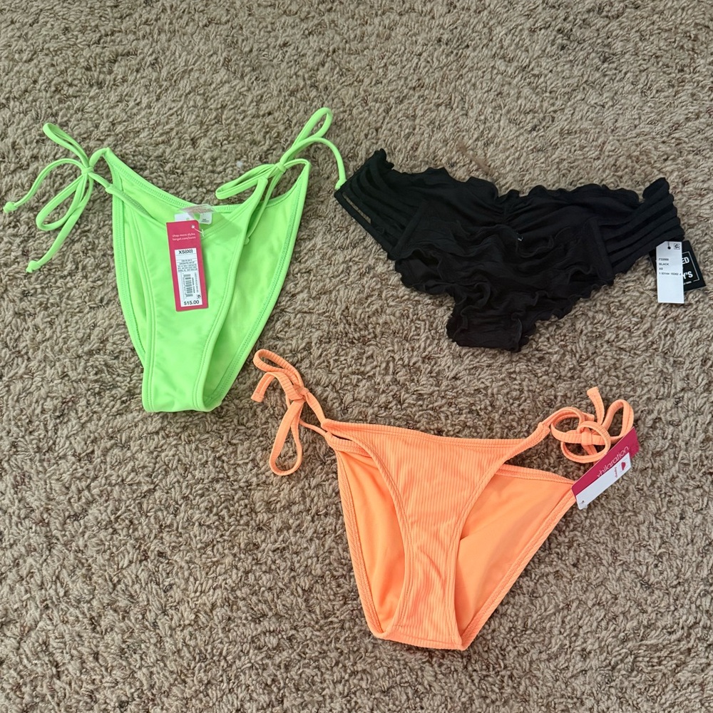 3 Bikini Bottom Bundle-NWT